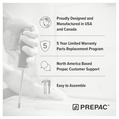 Milo Mid-Century 6 Drawer Wooden Double Dresser, 16.75" X 52.5" X 33", White